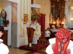 26.5. 2018 Zahájení krojovaného průvodu v kostele a průvod obc